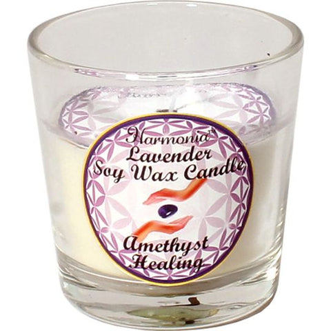 HARMONIA SOY GEM VOTIVE CANDLE- HEALING AMETHYST