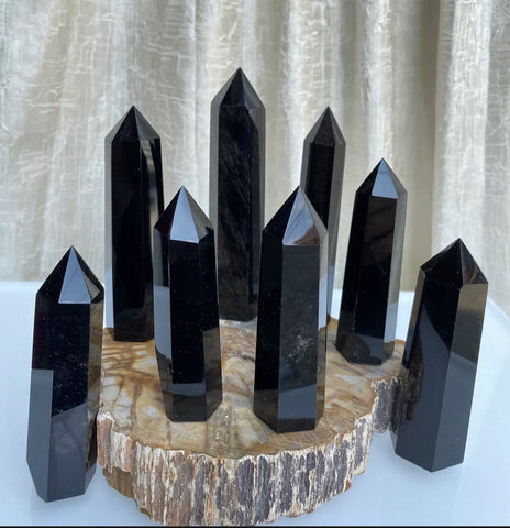 black obsidian obelisk tower