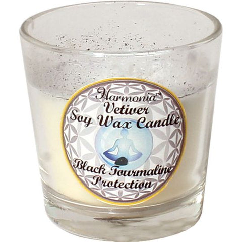 HARMONIA SOY GEM VOTIVE CANDLE- PROTECTION BLACK TOURMALINE