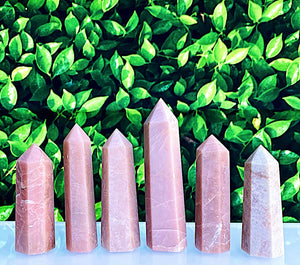 pink opal obelisk crystal tower