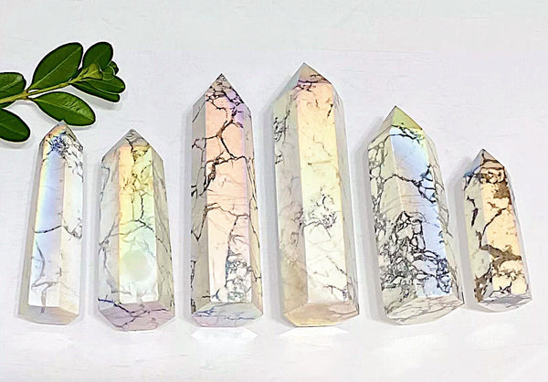 angel aura howlite obelisk tower