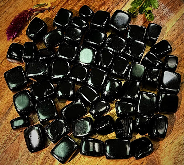 black obsidian tumbled