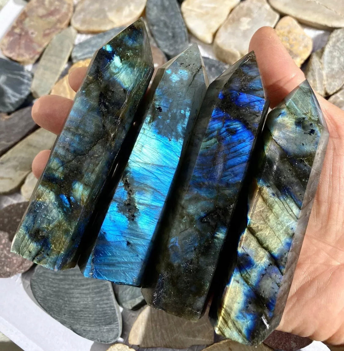 labradorite obelisk crystal tower