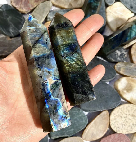 labradorite obelisk crystal tower