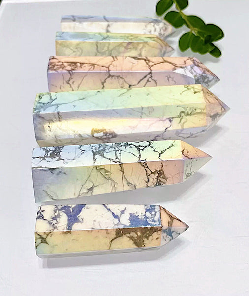 angel aura howlite obelisk tower