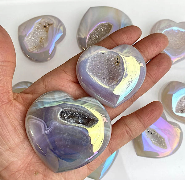 angel aura agate heart