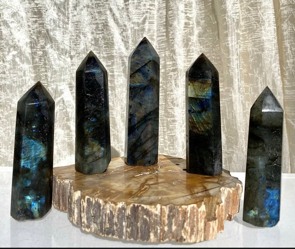 labradorite obelisk crystal tower