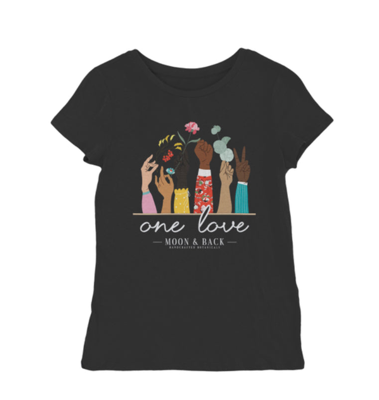 one love moon and back tshirt