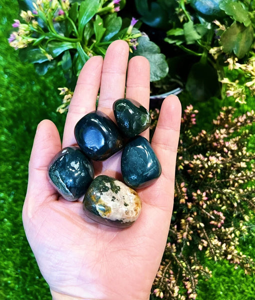 moss agate tumbled