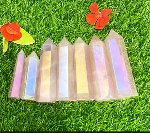 angel aura rose quartz obelisk tower